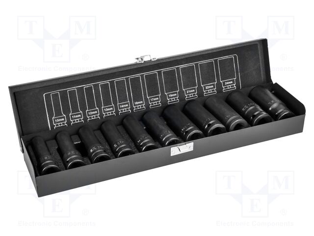 Socket; socket spanner; Chrom-molybdenum steel; Mounting: 1/2"