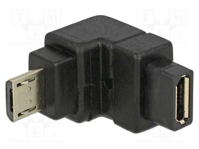 Adapter; USB 2.0; gold-plated; Connector colour: black