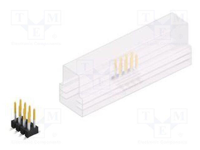 Connector: pin strips; pin header; male; PIN: 8; 2.54mm; SMT; 2x4