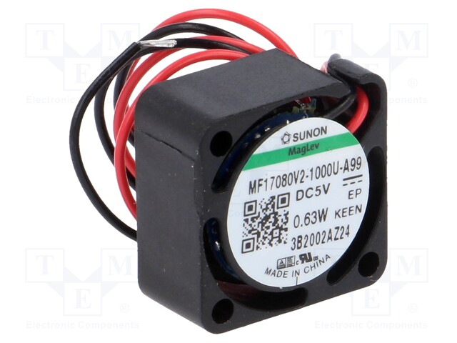 Fan: DC; axial; 5VDC; 17x17x8mm; 1.19m3/h; Vapo; 16500rpm; Len: 0.15m