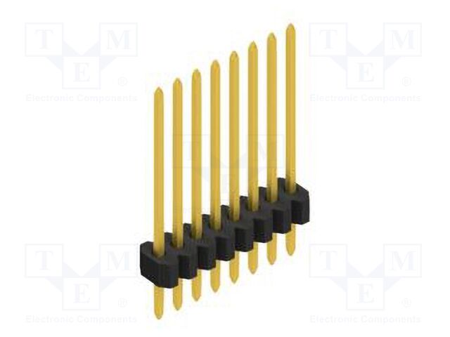 Connector: pin strips; pin header; male; PIN: 8; 1.27mm; THT; 1x8