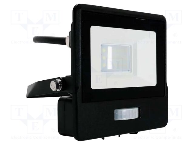 Lamp: LED flood light; 10W; 230VAC; white cold; 100°; 6400K; 25000h