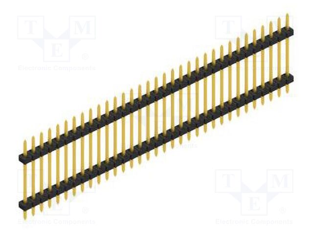 Connector: pin strips; pin header; male; PIN: 33; 2mm; THT; 1x33