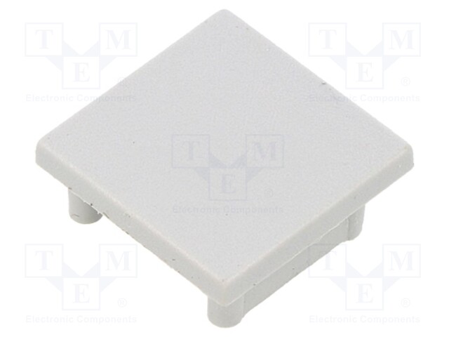 Cap for LED profiles; grey; ABS; Application: SMART16