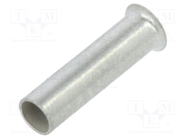 Tip: bootlace ferrule; non-insulated; copper; 1.5mm2; 8mm; tinned