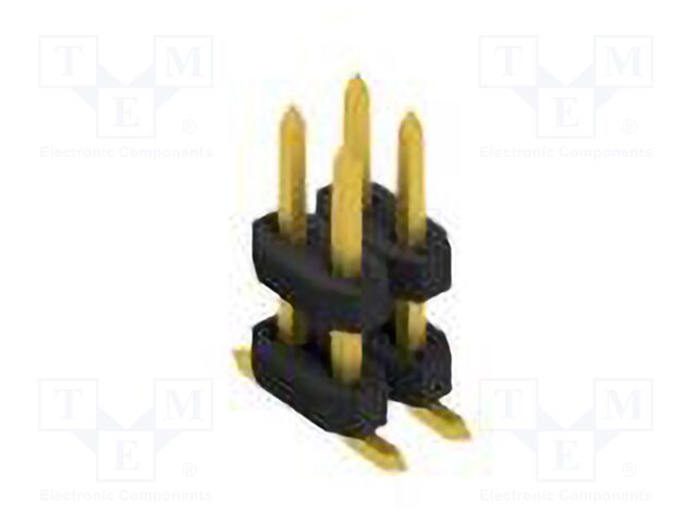 Connector: pin strips; pin header; male; PIN: 4; 2mm; SMT; 2x2; 100V