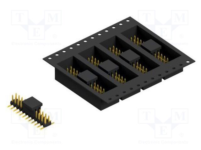 Connector: pin strips; pin header; male; PIN: 24; 2mm; SMT; 2x12