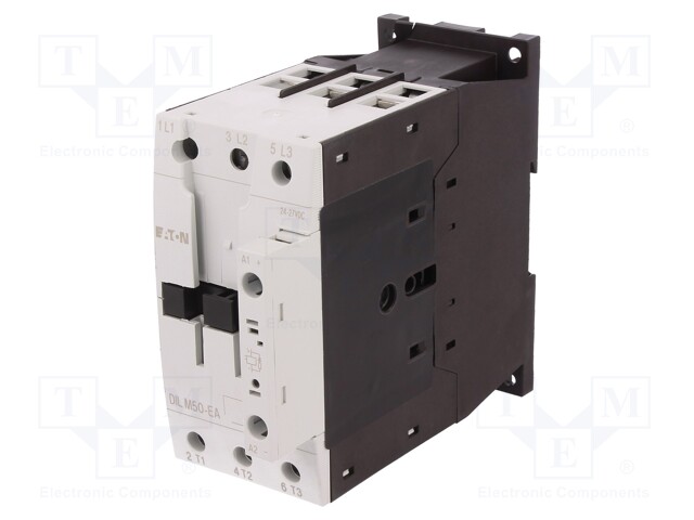 Contactor: 3-pole; NO x3; 24VDC; 50A; DIN,on panel; DILM50; 690V
