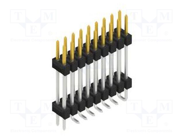 Connector: pin strips; pin header; male; PIN: 18; 2.54mm; SMT; 2x9