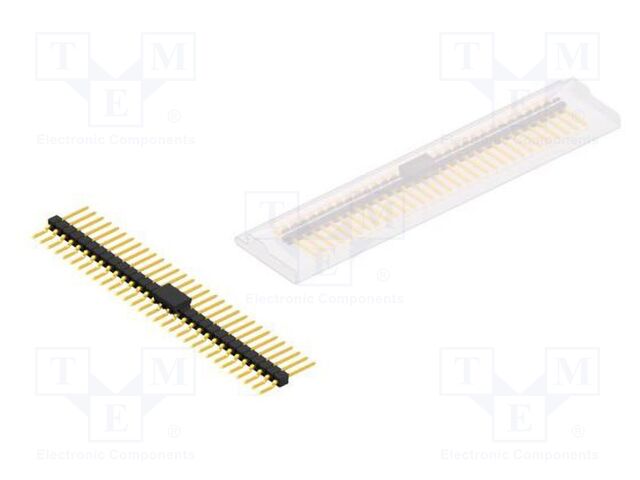 Connector: pin strips; pin header; male; PIN: 31; 2.54mm; SMT; 1x31