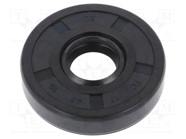 Oil seal; NBR; D: 10mm; -40÷100°C; Shore hardness: 70; Øhole: 47mm
