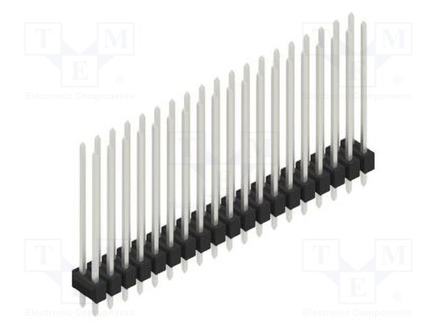 Connector: pin strips; pin header; male; PIN: 38; 2.54mm; THT; 2x19