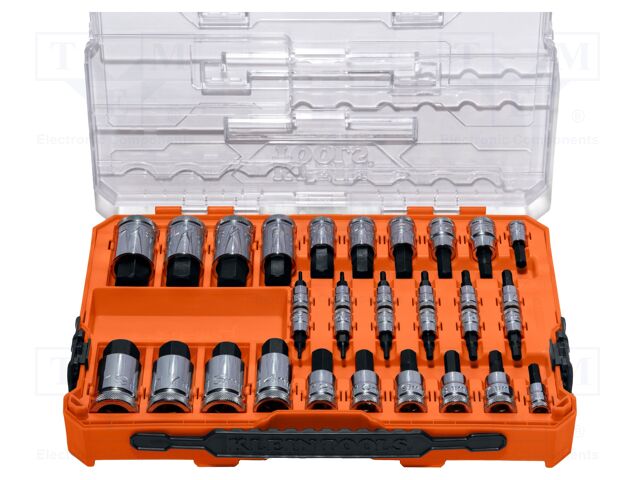 Socket: hex key-bit-set; inch,metric,socket spanner; 32pcs.
