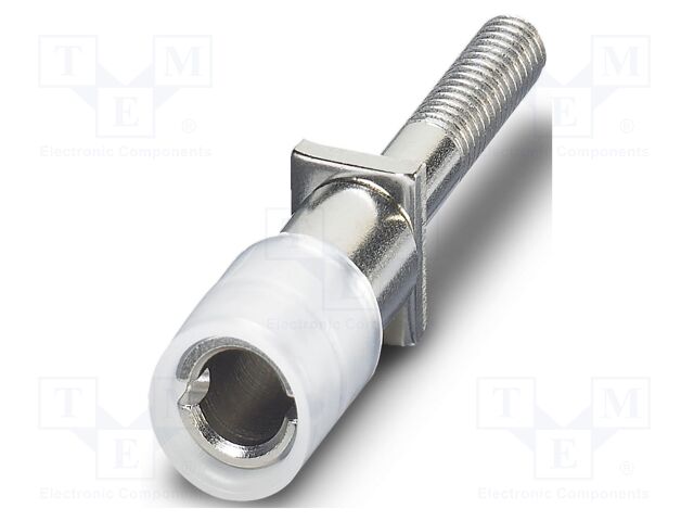 Test socket; screw terminal; PA; ways: 1; W: 6mm; H: 6mm; Body: violet