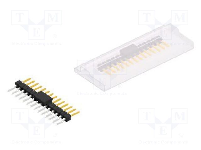 Connector: pin strips; pin header; male; PIN: 14; 2.54mm; SMT; 1x14