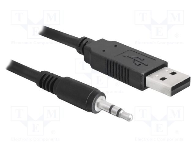 Cable; stereo,USB 2.0; Jack 3.5mm 3pin plug,USB A plug; 1.8m