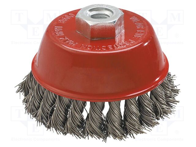 Cup brush; 65mm; steel,acid resistant steel,stainless steel