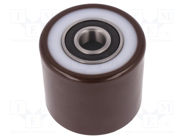 Pallet roller; Ø: 80mm; W: 70mm; 500kg; Mat: polyurethane; -20÷80°C