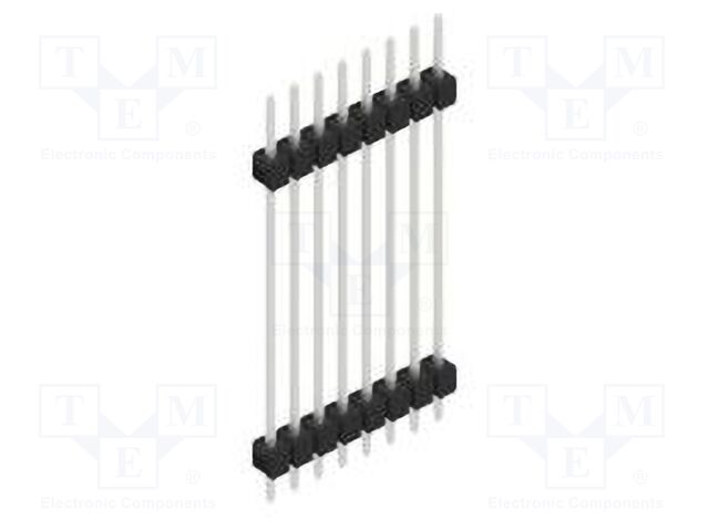 Connector: pin strips; pin header; male; PIN: 8; 2.54mm; THT; 1x8