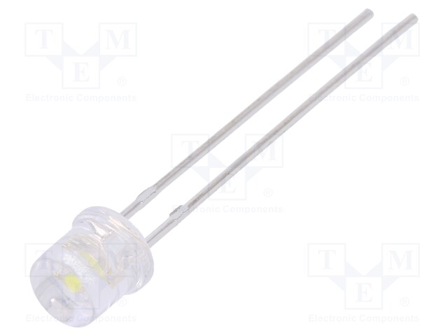 LED; 5mm; white cold; 1000÷1700mcd; 100°; Front: flat; 11000(typ)K