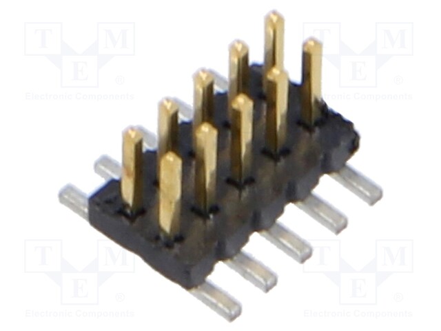 Connector: pin strips; male; PIN: 10; 1.27mm; gold-plated; SMT