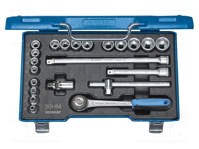 Wrench-set; 12-angles,rattle,socket bits,socket spanner; 3/8"