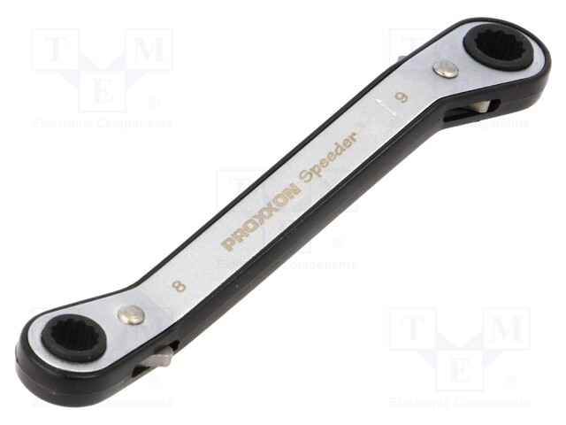 Wrench; box,with ratchet; 8mm,9mm; Speeder