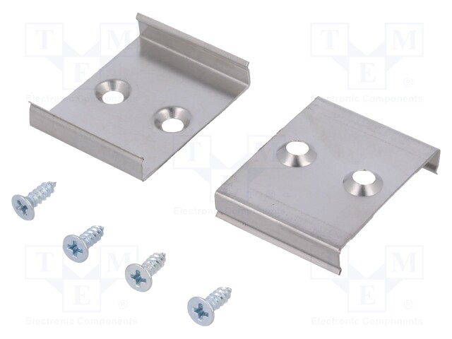 Flexible mounting plate W; natural; stainless steel