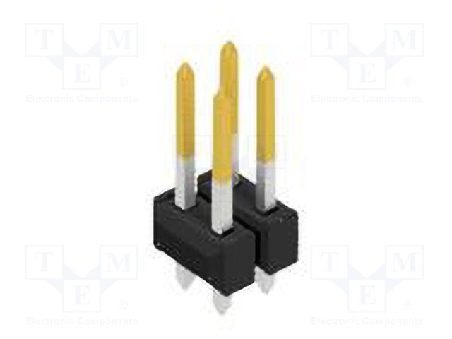 Connector: pin strips; pin header; male; PIN: 4; 2.54mm; THT; 2x2