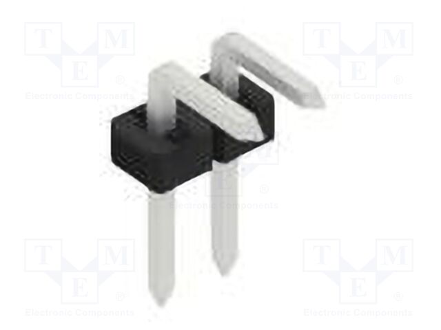 Connector: pin strips; pin header; male; PIN: 2; 2mm; THT; 1x2; 100V