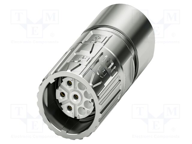 Connector: M23; plug; PIN: 8(4+4); crimped; straight; M23 PRO; 630V