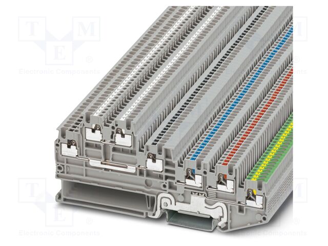 Splice terminal: rail; 13.5A; 250V; push-in; PA; L: 44.6mm; W: 3.5mm