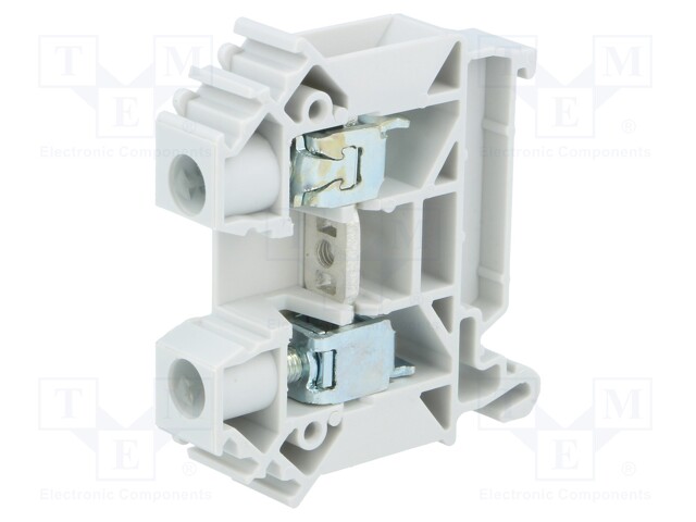 Splice terminal: rail; 0.5÷16mm2; ways: 1; terminals: 2; grey; TS35
