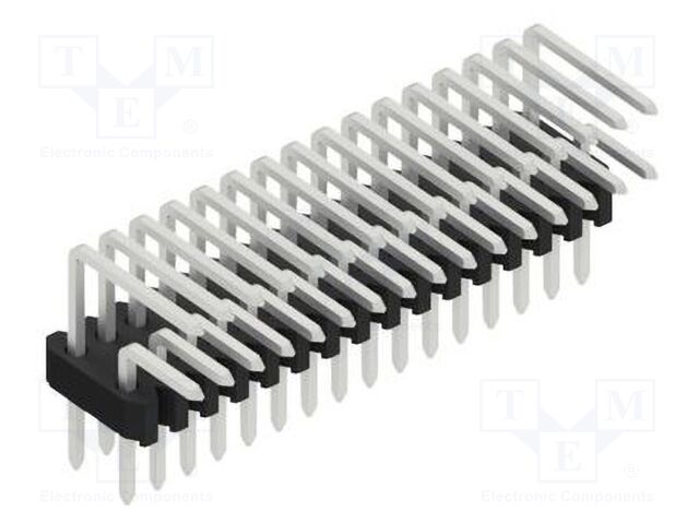 Connector: pin strips; pin header; male; PIN: 32; 1.27mm; THT; 2x16