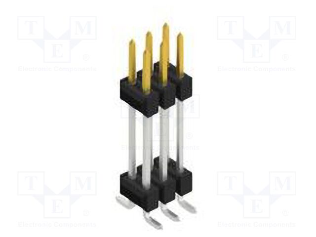 Connector: pin strips; pin header; male; PIN: 6; 2.54mm; SMT; 2x3
