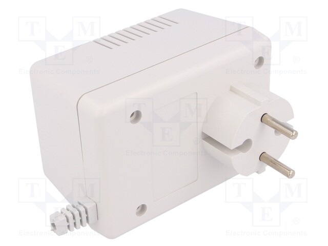 Enclosure: for power supplies; vented; X: 65mm; Y: 92mm; Z: 57mm; ABS