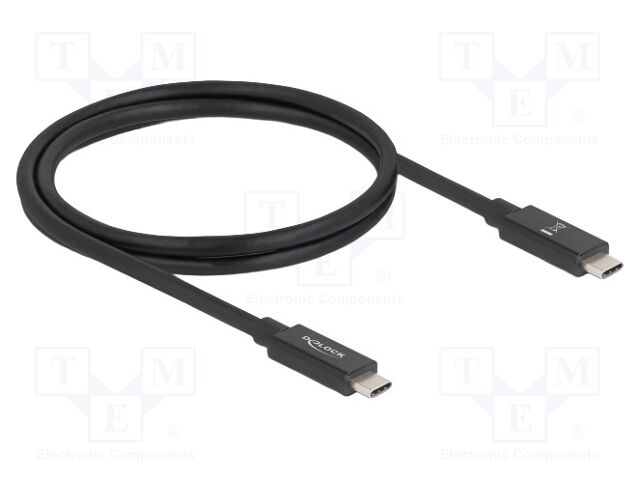 Cable; bidirectional; USB C plug,both sides; gold-plated; 1m