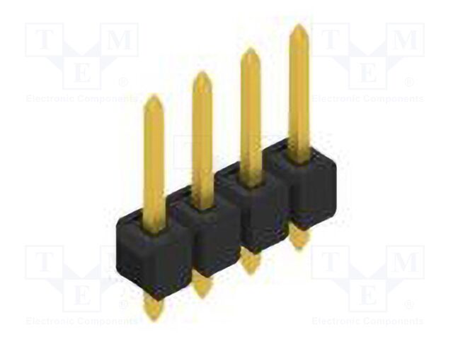 Connector: pin strips; pin header; male; PIN: 4; 2.54mm; THT; 1x4