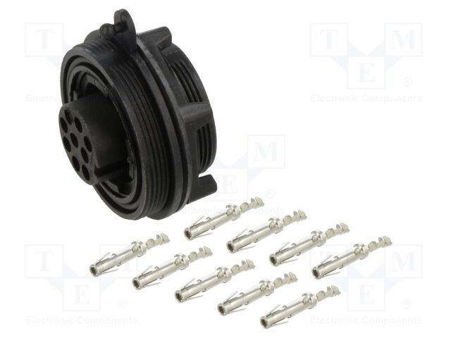 Connector: circular; socket; female; PIN: 9; 5A; 150V; IP68,IP69K