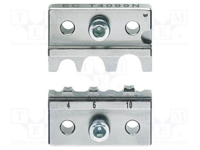 Crimping jaws; tubular connectors