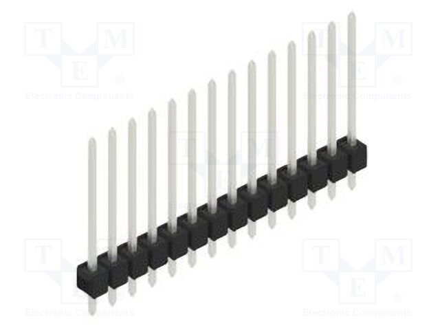 Connector: pin strips; pin header; male; PIN: 14; 2.54mm; THT; 1x14