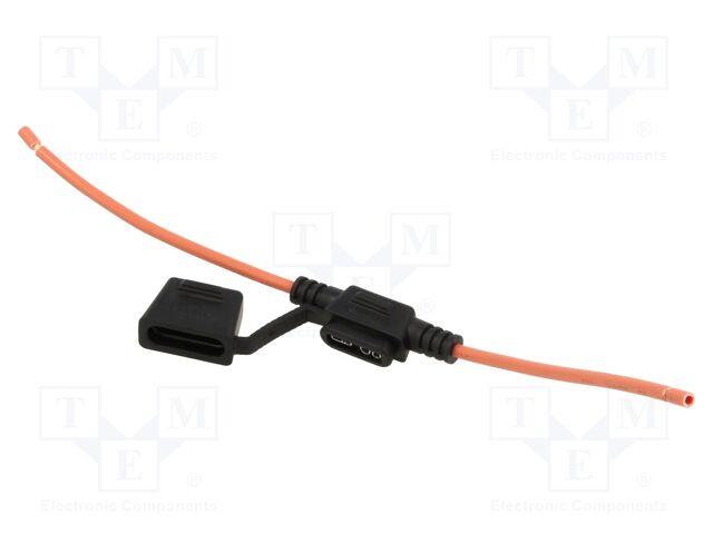 Fuse holder; 19mm; 30A; on cable; Leads: 2 leads; UL94V-0; IP67; 32V