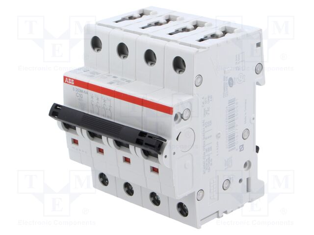Circuit breaker; 400VAC; Inom: 10A; Poles: 3+N; DIN; Charact: C; 10kA