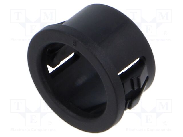 Grommet; Ømount.hole: 15.9mm; Øhole: 12.7mm; black; UL94V-2; 110507