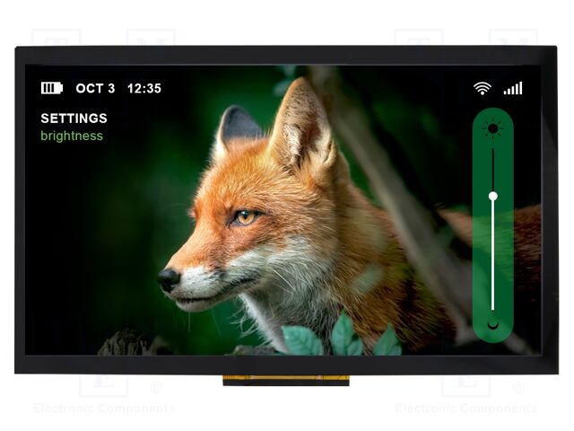 Display: TFT; 1024x600; Illumin: LED; Window dimensions: 224x127mm