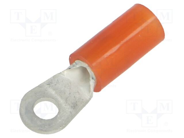 Ring terminal; M2,5; Ø: 2.7mm; 0.5÷1.5mm2; crimped; for cable; red