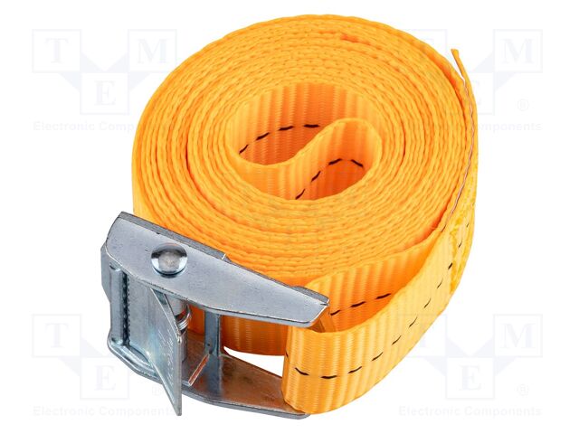 Fastening belt; L: 5m; Width: 25mm; orange; 500kg