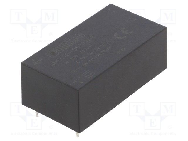 Converter: AC/DC; 10W; Uout: 5VDC; Iout: 2A; 76%; Mounting: PCB; 4kV