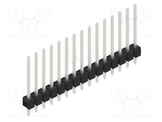 Connector: pin strips; pin header; male; PIN: 15; 2.54mm; THT; 1x15