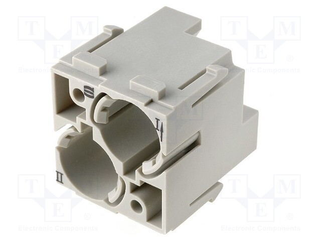 Connector: HDC; module; male; 50V; 500cycles; UL94V-0; Modules: 2